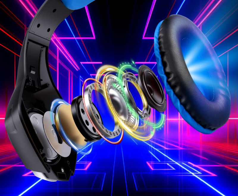 Ігрова гарнітура Kotion Each GS400 з мікрофоном і LED-підсвічуванням для ПК, PS4 та PS5